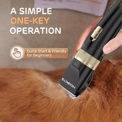Dog Clippers for Grooming, 2 Pack Pet Hair Trimmers with 2 Speed Grooming Mode, Rechargeable, Cordless, Electric Quiet, Suitable for Dogs Cats (Black)