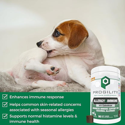 Nootie Progility Allergy Relief Supplement, Itch Relief Supplement for Dogs, 90 Soft Chews per Container