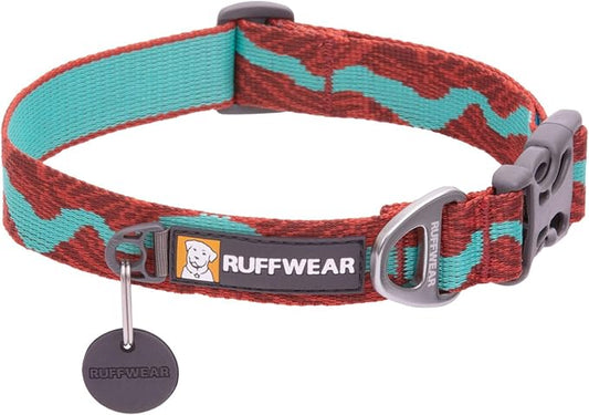 Ruffwear, Flat Out Dog Collar (Formerly Hoopie), Webbing Collar for Walking and Everyday Use, Colorado River, 11"-14"