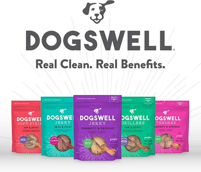 DOGSWELL Dog Dental Care Treats Made in USA Only, Grain Free Chicken Jerky Dog Treats, 24oz Bag