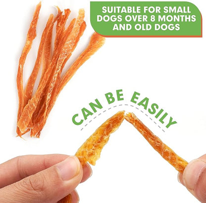 MON2SUN Dog Treats, Chicken Jerky Strips for Small Dogs, High Protein & Grain Free Dog Snacks, Easy to Digest Dog Training Treats (Chicken, 17.64 Ounce -Pack of 1)