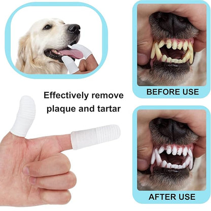Dog Toothbrush Cat & Dog Toothbrush Soft Bristle Pet Toothbrush Combo Pack for The Dental Care of Your Small to Large Dogs, Cats, Most Pets