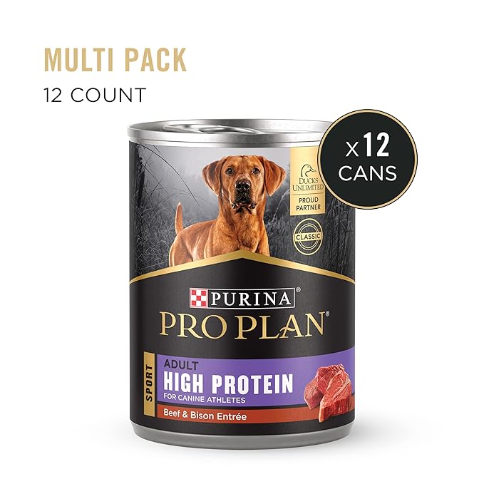 Purina Pro Plan Sport High Protein Beef & Bison Entrée Wet Dog Food - (Pack of 12) 13 oz. Cans