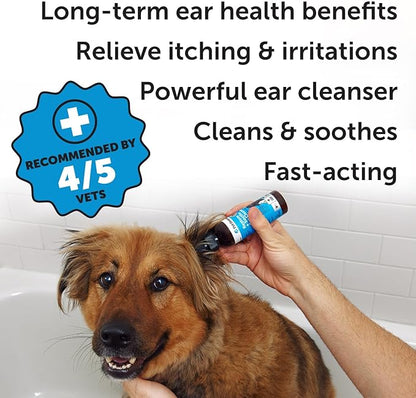 Pet Honesty Restore + Soothe Ear Cleaner for Dogs & Cats, Soothes Itching, Gentle on Sensive Ears, Irritation and Aches (Aloe Vera) - 4oz