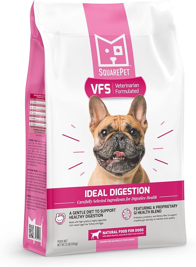 VFS Canine Ideal Digestion Formula, Cage Free Turkey, Whole Eggs, Pumpkin, Brown Rice 22 lbs