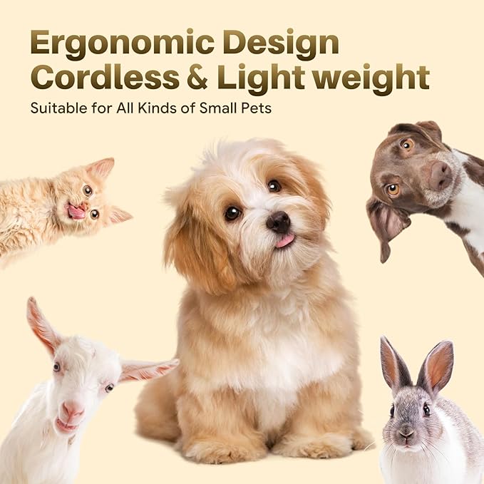 Small Dog Grooming Kit, 4 in 1 Electric Dog Trimmer for Grooming, Low Noise Dog Nail Trimmer, Cordless Pet Clippers for Dogs Cats, Grooming Paws, Eyes, Ears, Face, Hip Hairl (Purple)