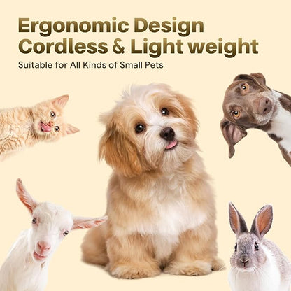 Small Dog Grooming Kit, 4 in 1 Electric Dog Trimmer for Grooming, Low Noise Dog Nail Trimmer, Cordless Pet Clippers for Dogs Cats, Grooming Paws, Eyes, Ears, Face, Hip Hairl (Purple)