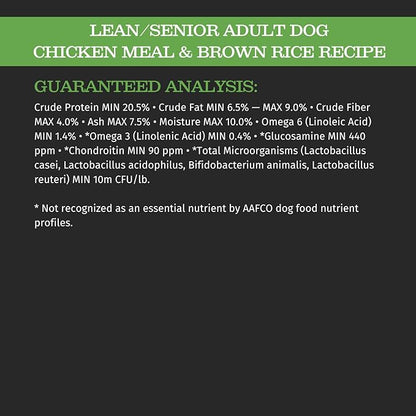 Blackwood Pet Food 22245 Adult Dog, Lean/Senior, Chicken Meal & Brown Rice Recipe, 15Lb.