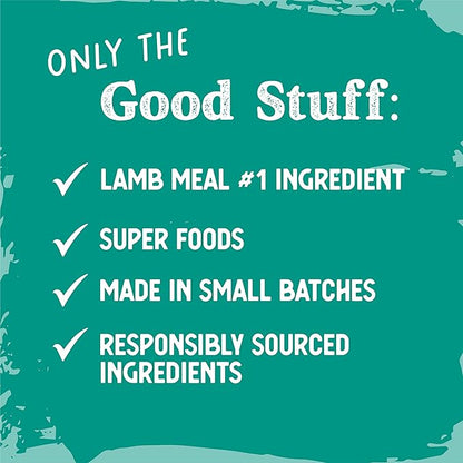 Ancestry Dog Food, Lamb Meal & Brown Rice Formula, Crude Protein, Fiber & Fat, For All Life Stages, Wholesome Grains Dry Dog Food, Support Skin & Coat, Improve Gut Health, Immune Support (12 lb. Bag)