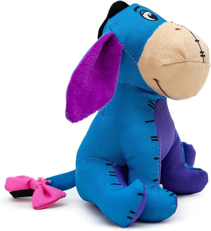 Buckle-Down Disney Dog Toy, Winnie The Pooh Eeyore Sitting Pose Blue Pet Toy, Ballistic Nylon Plush