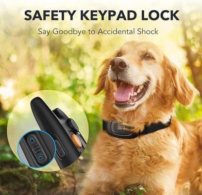 DOG CARE Dog Training Collar with Remote - Rechargeable Dog Shock Collar for All Dogs with Beep, Vibration, and Adjustable Shock Level, Dog Training Collars for 2 Dogs, Security Lock, Water-Resistant