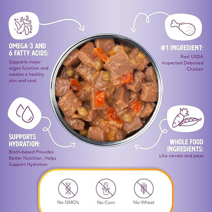 Health Extension Wet Dog Food Canned, Gluten & Grain-Free, Natural Food for All Puppies & Dogs with Added Vitamins & Mineral, Chucky Chicken Stew (12.5 Oz / 374 g) (Pack of 12)