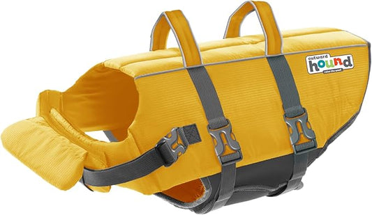 Outward Hound Granby Splash Yellow Dog Life Jacket, Large