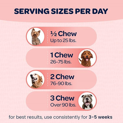 Glucosamine for Dogs Joints & Mobility Hip and Joint Supplement for Dogs with Glucosamine Chondroitin MSM Turmeric & More | Dog Glucosamine Chews Breeds | 90 Chews