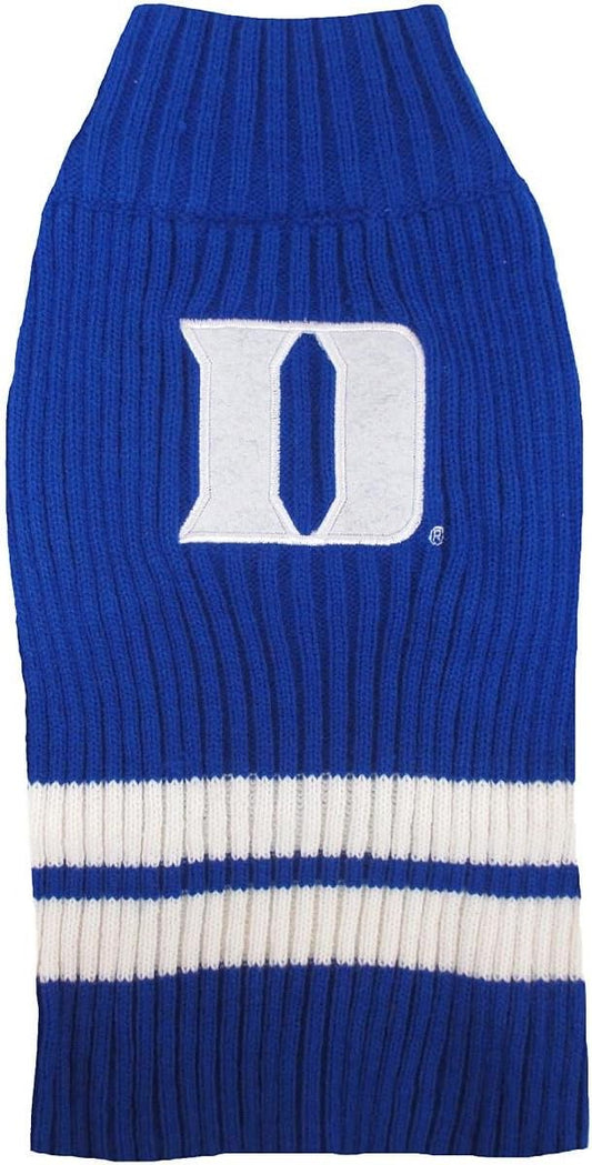 Pets First NCAA Duke Blue Devils Dog Sweater, Size X-Small. Warm & Cozy Knit Pet Sweater with NCAA Team Logo, Best Puppy Sweater for Large & Small Dogs