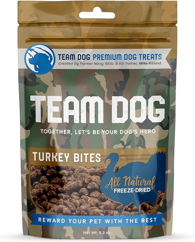 Freeze Dried Turkey Dog Treats for Training | Healthy Gluten Free, Grain Free Dog Treats | No Added Fillers, Flavoring or by-Products | for All Breeds & Sizes | 5.2 Oz