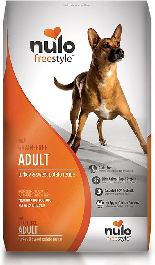 Nulo Adult Grain Free Dog Food: All Natural Dry Pet Food For Large And Small Breed Dogs (Turkey, 24Lb)