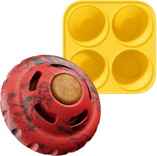 Dog Toys to Keep Them Busy,Frozen Treat Dog Enrichment Toys,Slow Food Training to Relieve Boredom and Stimulating,Dog Puzzle Treat Food Dispensing Ball Toy for Small Medium Large Dogs