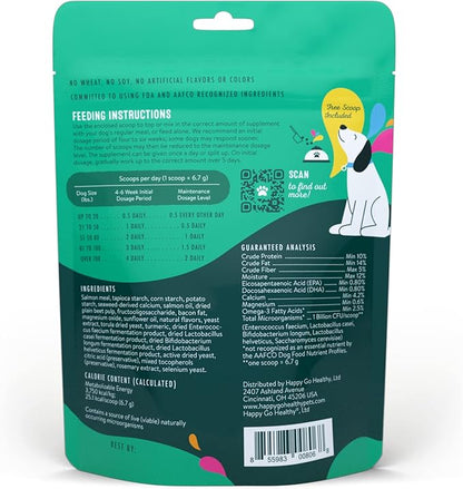 Hip & Joint Supplements for Dogs | Probiotic & Prebiotic Benefits with Wild Salmon Omega 3s to Help Your Dog Reach New Heights | All Breeds and Sizes | 60 Count