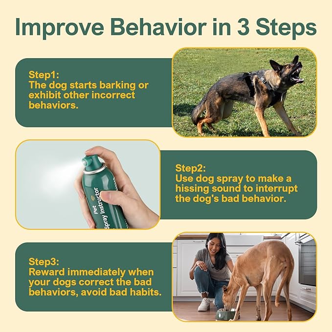 Dog Corrector Spray for Dogs, 130ml. Dog Corrector Dog Trainer. Stops Barking, Jumping Up, Place Avoidance, Food Stealing, Dog Fights, Attack, Unwanted Behavior. Easy to Use. Safe, Humane, Effective.