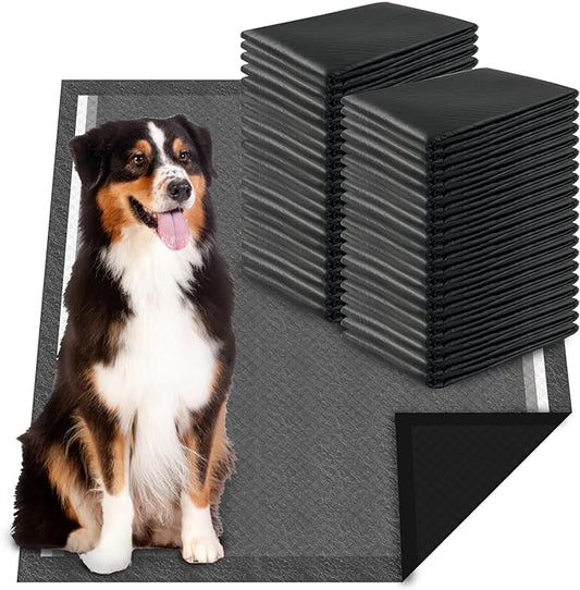 Charcoal Puppy Pads Extra Large, Activated Charcoal Dog Pee Pads, X-Large Odorless Potty Pads for Dogs 28"x34", 40 Count XL Disposable Puppy Pads Pet Training Pads for Housebreaking
