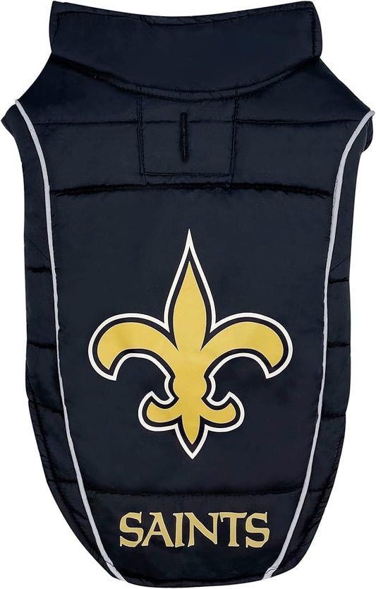 Pets First Pets NFL Licensed Dog & Cat Vest Pet Puffer Down Coat Jacket, Team Color, Small US