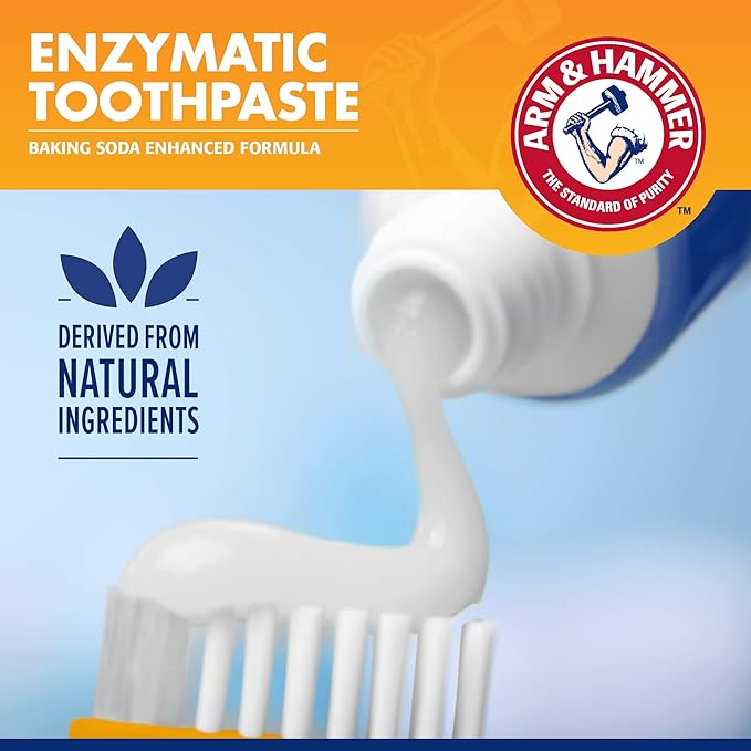 Arm & Hammer for Pets Tartar Control Enzymatic Toothpaste for Dogs Reduces Plaque & Tartar Buildup Safe for Puppies Beef Flavor, 2.5 Ounces Dog Toothpaste (Pack of 72)