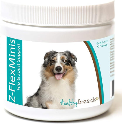 Healthy Breeds Australian Shepherd Z-Flex Minis Hip and Joint Support Soft Chews 60 Count