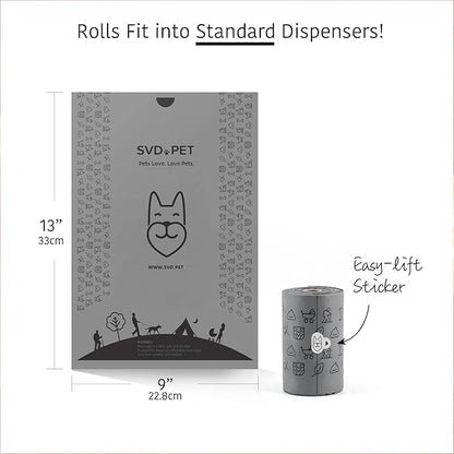 SVD.PET [2-Pack] Retractable Waste Bag Dispensers with 90 Waste Bags, Fit Any Dog Leash, Pet Waste Bag Holder, Dog Walking Accessory Gift Value Pack