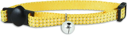 Petmate Glow Dots Adjustable Collar, 3/8" x 8-12", Yellow