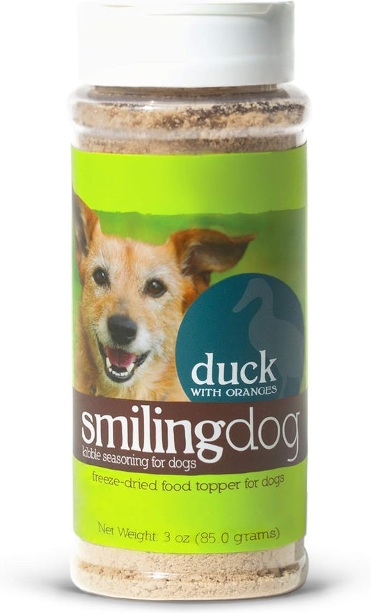 Herbsmith Kibble Seasoning – Freeze Dried Duck – Dog Food Topper for Picky Eaters – Grocery-Grade Fruits + Veggies – Gluten + Grain Free