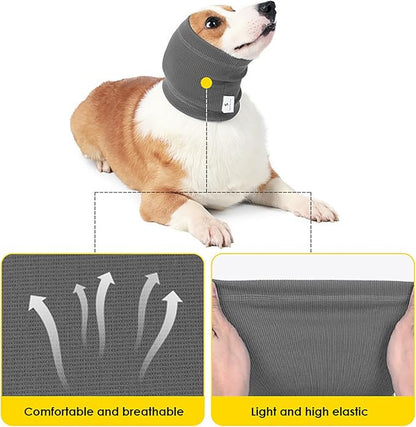 Dog Ear Cover, Pet Ear Covers for Bath, Neck and Ears Warmer for Dog Cats, The Grooming and Force Drying Tool for Anxiety Relief& Calming Dogs