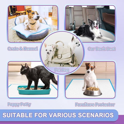 IMMCUTE Puppy Pee Pads 22"x23"-80Count | Dog Pee Training Pads Super Absorbent & Leak-Proof | Disposable Pet Piddle and Potty Pads for Puppies | Dogs | Doggie| Cats | Rabbits (22"*23"-80 Ct)