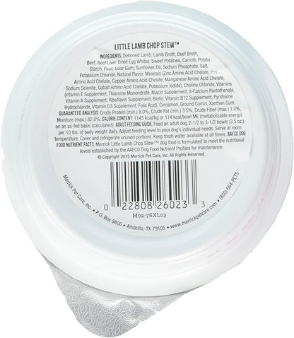 Merrick Lil's Plates 3.5-Oz Grain Free Wet Food for Small Breed Dogs12 Cans - Little Lamb Chop Stew