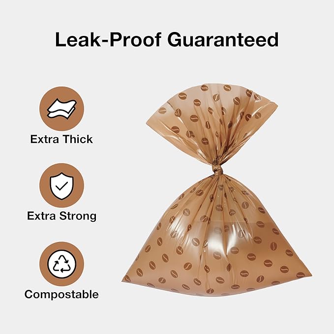 VETRESKA Dog Poop Bags, Coffee Scented Waste Bags, Leak Proof, Extra Thick and Large Dog Pet Bags for Dogs and Cats - 300 Count Bags (20 Refill Rolls)
