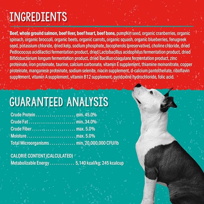 Stella & Chewy's Freeze Dried Raw Surf & Turf Meal Mixer – Dog Food Topper for Small & Large Breeds – Grain Free, Protein Rich Recipe – 8 oz Bag
