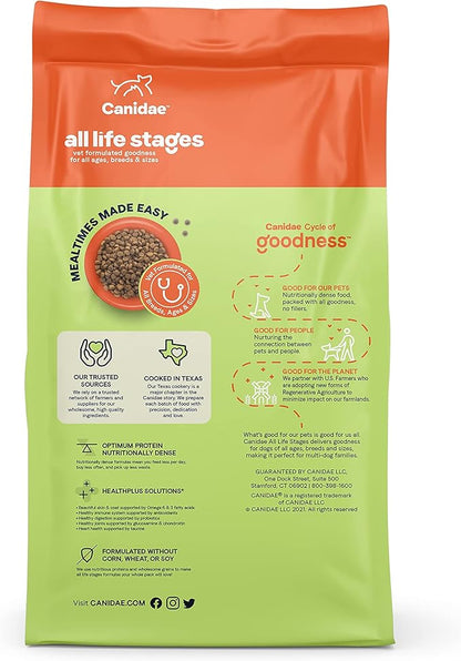 Canidae All Life Stages Premium Dry Dog Food for Less Active Dogs, All Ages, Chicken, Turkey & Lamb Meals, 15 lbs.