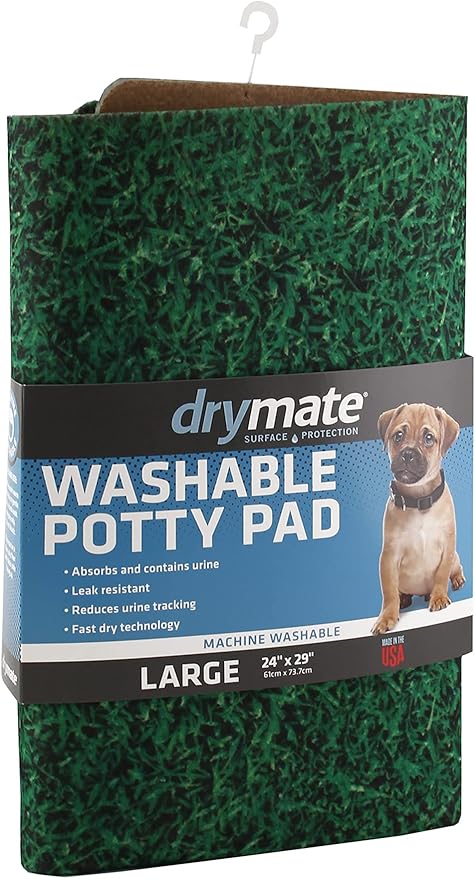Drymate Washable Potty Pad, Potty Training Mat - Reusable Ultra-Thin Potty Pad - 24” x 29”,Green