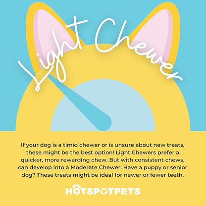 hotspot pets Beef Dog Treats Esophagus (6 Inches) - 100% Natural Healthy Chews for Dogs - Meat Jerky Snack Free of Preservatives, from Grass Fed Cattle (60 Count)