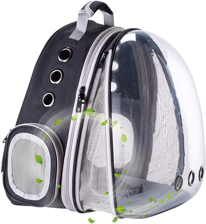 Front Expandable Cat Backpack Carrier, Fit up to 20 lbs, Space Capsule Bubble Window Pet Carrier Backpack for Large Fat Cat and Small Puppy