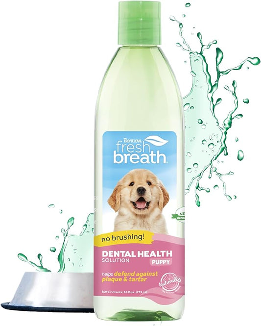 TropiClean Fresh Breath for Puppy Breath | Breath Freshener | Puppy Dental Care Made Easy | Puppy Mouthwash | Made in the USA | 16 oz.