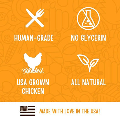 Full Moon Chicken Jerky Healthy All Natural Dog Treats Human Grade Made in USA Grain Free 6 oz