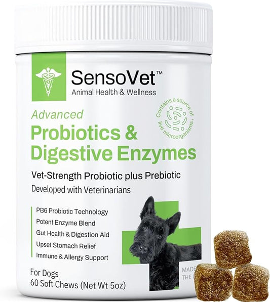 Probiotics for Dogs with Prebiotics and Digestive Enzymes - Allergy Relief