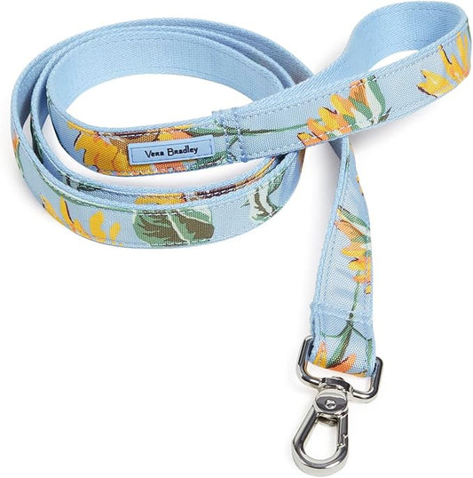 Vera Bradley Women's Recycled Lighten Up Water-repellent Pet Leash, Sunflower Sky, Medium