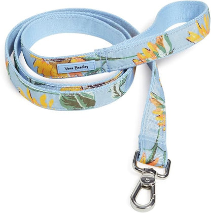 Vera Bradley Women's Recycled Lighten Up Water-repellent Pet Leash, Sunflower Sky, Large
