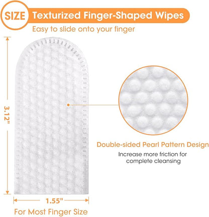Teeth Cleaning Finger Wipes, Dog Dental Wipes, Reduce Plaque & Tartar, Freshen Breath, Safe & Natural Pet Dental Wipes for Dogs Teeth, Portable Dog Tooth Wipes for Cats,50 Ct, Chicken Scent