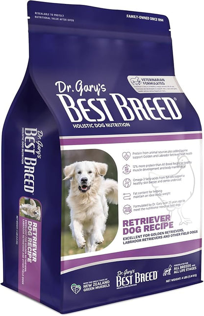 Best Breed Dr. Gary's Retriever Dog Recipe Made in USA [Natural Dry Dog Food] - 4lbs.