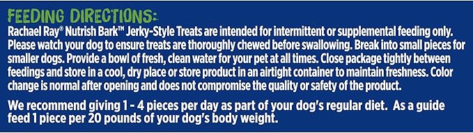 Nutrish Rachael Ray Bark Jerky-Style Dog Treats with Real Chicken Jerky, Peanut Butter & Bacon, 4.5 Ounce (Pack of 5)