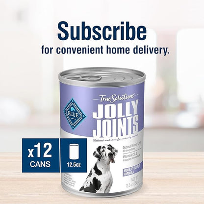 Blue Buffalo True Solutions Jolly Joints Natural Mobility Support Adult Wet Dog Food, Chicken 12.5-oz cans (Pack of 12)
