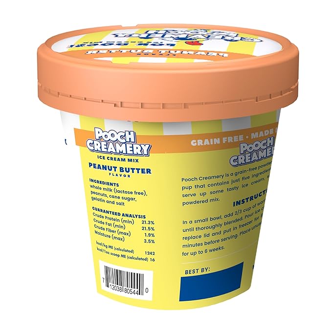 Pooch Creamery Ice Cream Mix for Dogs - Peanut Butter …